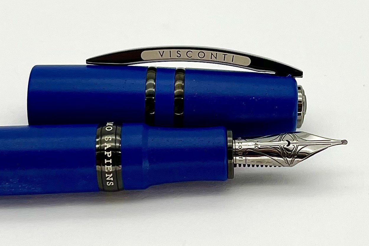 ViscontiHomoSapiensLavaCobaltBlueFountainPen14K_I